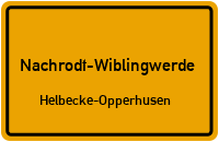 Straßenverzeichnis Nachrodt-Wiblingwerde Helbecke-Opperhusen