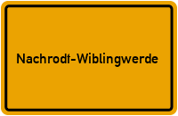 Ortsschild von Gemeinde Nachrodt-Wiblingwerde in Nordrhein-Westfalen