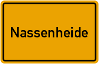 Ortsschild von Nassenheide in Brandenburg