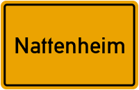 Ortsschild von Gemeinde Nattenheim in Rheinland-Pfalz