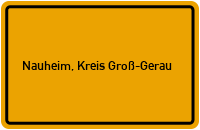 City Sign Nauheim, Kreis Groß-Gerau