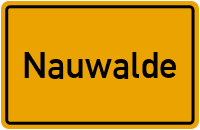 Ortsschild von Ortsteil Nauwalde in Sachsen