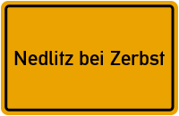 City Sign Nedlitz bei Zerbst