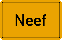 Ortsschild von Gemeinde Neef in Rheinland-Pfalz