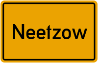 Ortsschild von Neetzow in Mecklenburg-Vorpommern