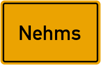 Ortsschild von Gemeinde Nehms in Schleswig-Holstein