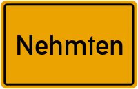 Ortsschild von Gemeinde Nehmten in Schleswig-Holstein
