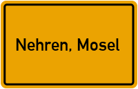 City Sign Nehren, Mosel