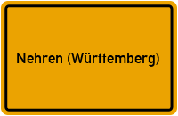 City Sign Nehren (Württemberg)
