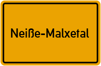 Ortsschild von Gemeinde Neiße-Malxetal in Brandenburg