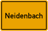 Ortsschild von Gemeinde Neidenbach in Rheinland-Pfalz