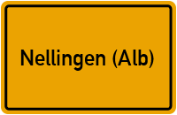 Ortsschild von Gemeinde Nellingen (Alb) in Baden-Württemberg