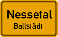 Am Parkplatz in NessetalBallstädt