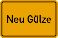 Ortsschild von Neu Gülze in Mecklenburg-Vorpommern