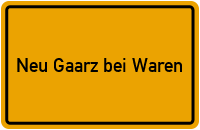 City Sign Neu Gaarz bei Waren