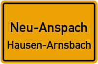 Straßenverzeichnis Neu-Anspach Hausen-Arnsbach