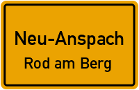Straßenverzeichnis Neu-Anspach Rod am Berg