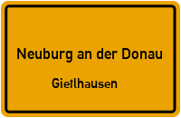 Straßen in Neuburg an der Donau Gietlhausen