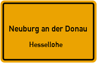 Straßen in Neuburg an der Donau Hessellohe