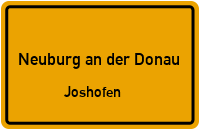 Straßen in Neuburg an der Donau Joshofen