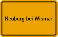 City Sign Neuburg bei Wismar