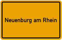 Ortsschild von Stadt Neuenburg am Rhein in Baden-Württemberg