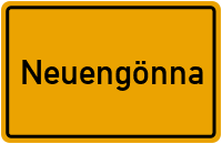 Ortsschild von Gemeinde Neuengönna in Thüringen