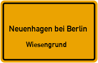 Elisenhofer Weg in Neuenhagen bei BerlinWiesengrund