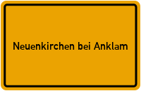 City Sign Neuenkirchen bei Anklam