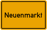 Ortsschild von Gemeinde Neuenmarkt in Bayern