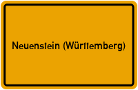 City Sign Neuenstein (Württemberg)