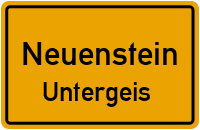 Straßen in Neuenstein Untergeis