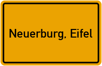 City Sign Neuerburg, Eifel