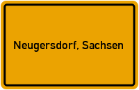 Ortsschild von Stadt Neugersdorf, Sachsen in Sachsen