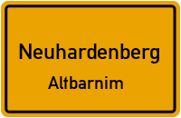 Straßen in Neuhardenberg Altbarnim