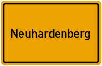 Ortsschild von Gemeinde Neuhardenberg in Brandenburg