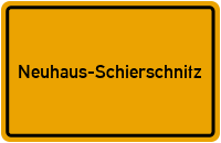 Ortsschild von Gemeinde Neuhaus-Schierschnitz in Thüringen