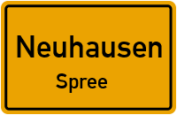 Ortsschild Neuhausen / Spree