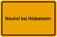 City Sign Neuhof bei Hildesheim
