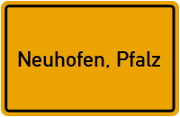 City Sign Neuhofen, Pfalz