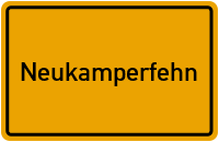 Ortsschild von Gemeinde Neukamperfehn in Niedersachsen