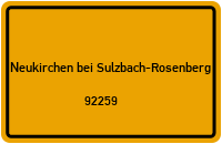 92259 Neukirchen bei Sulzbach-Rosenberg