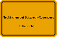 Straßenverzeichnis Neukirchen bei Sulzbach-Rosenberg Eckenricht