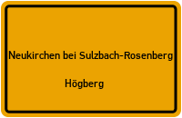 Straßenverzeichnis Neukirchen bei Sulzbach-Rosenberg Högberg