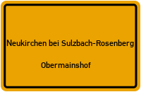 Straßenverzeichnis Neukirchen bei Sulzbach-Rosenberg Obermainshof