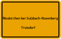 Straßenverzeichnis Neukirchen bei Sulzbach-Rosenberg Truisdorf