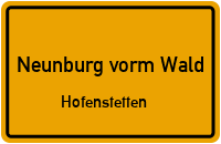 Straßenverzeichnis Neunburg vorm Wald Hofenstetten
