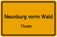 Straßenverzeichnis Neunburg vorm Wald Thann