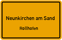 Neunkirchener Weg in Neunkirchen am SandRollhofen