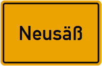 Ortsschild von Stadt Neusäß in Bayern